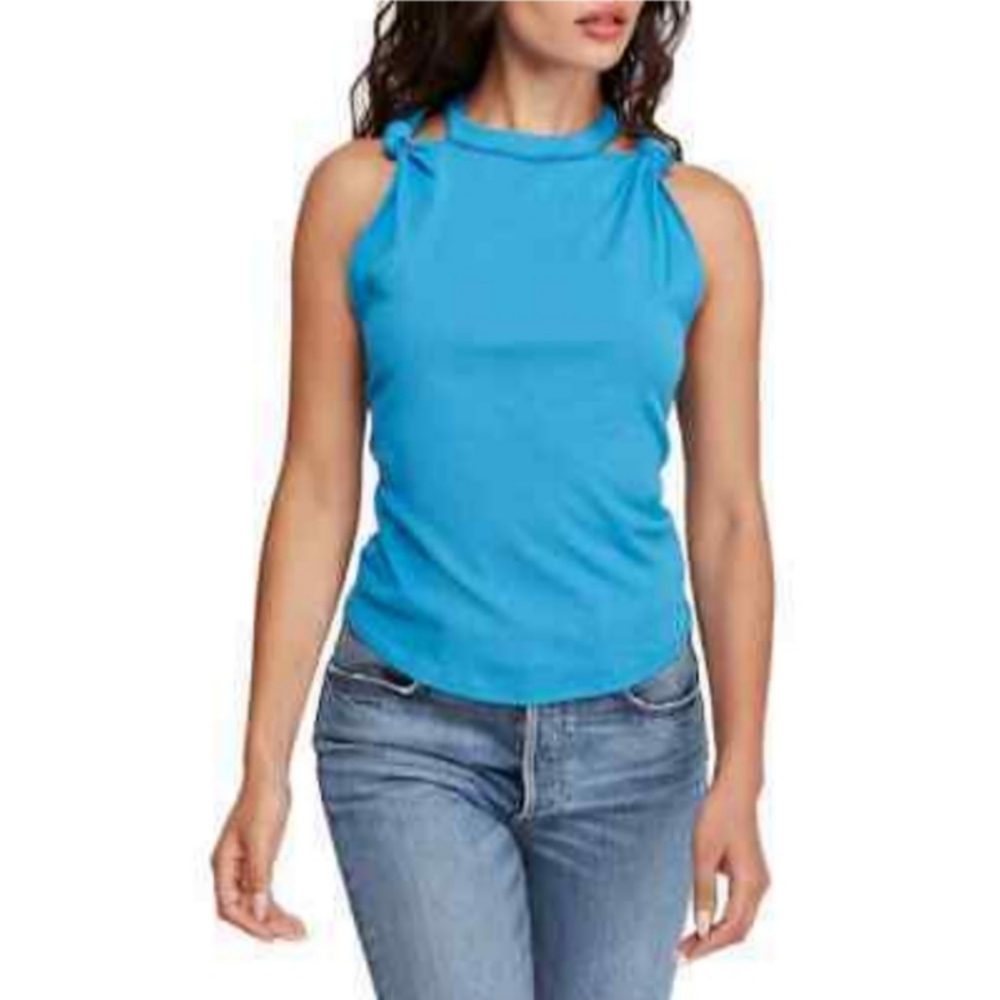 Free People The Twist Lapis Tank Top